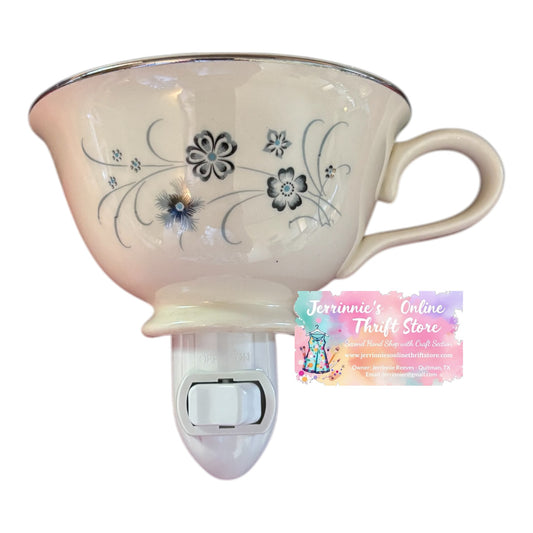 Vintage Taylor Smith Silver Tea Cup Night Light