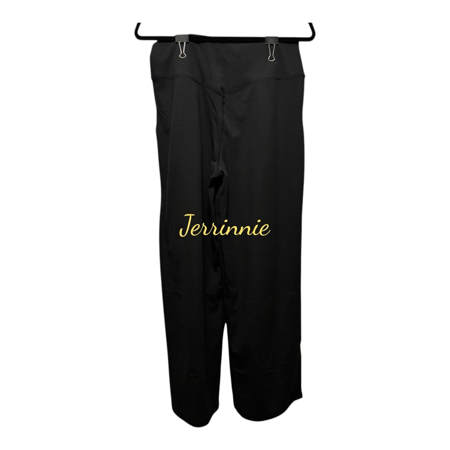 ESOFT Women's Small Active High-Rise Wide Leg Pants Yoga Pockets Black