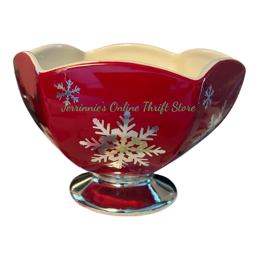 Teleflora Red Floral Bowl
