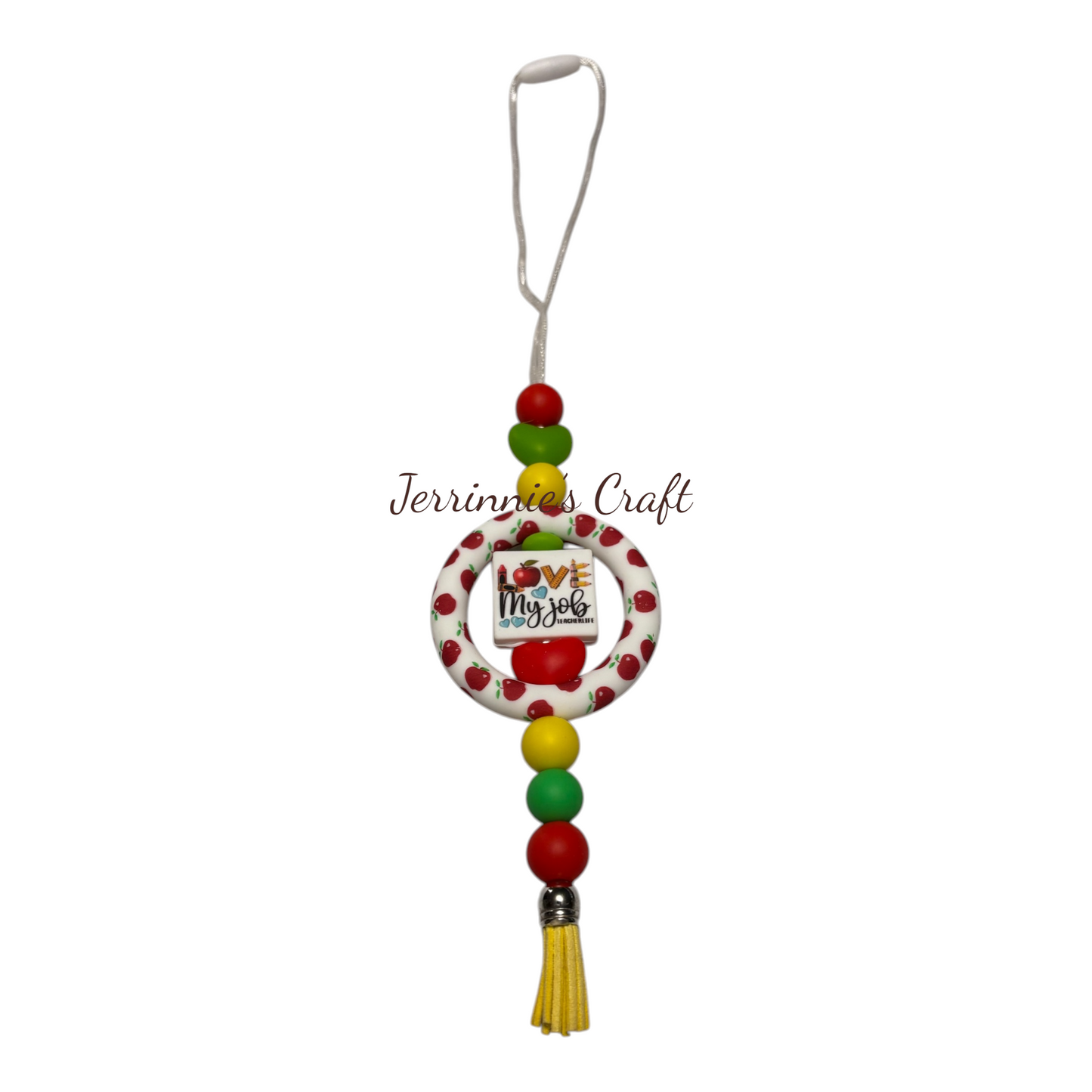 Beaded Silicone Car Charms Love My Job
