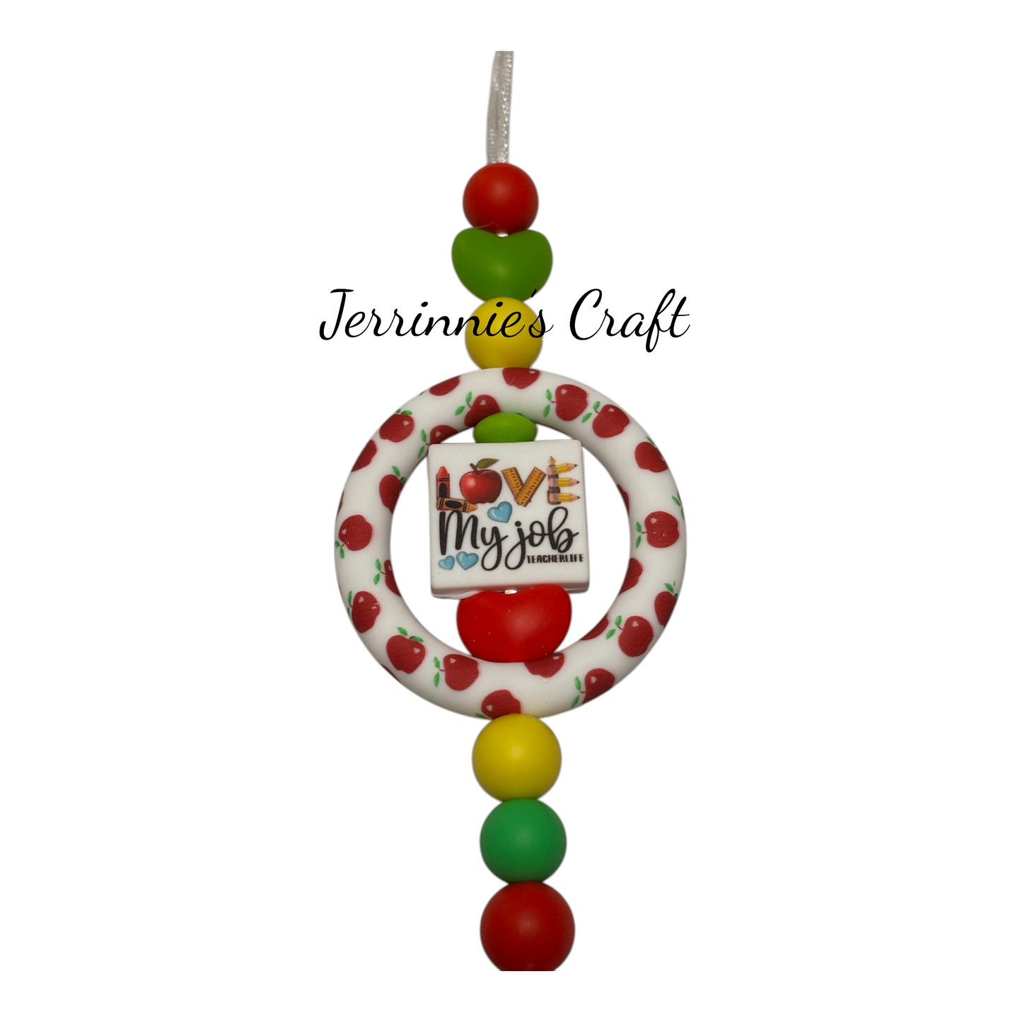 Beaded Silicone Car Charms Love My Job