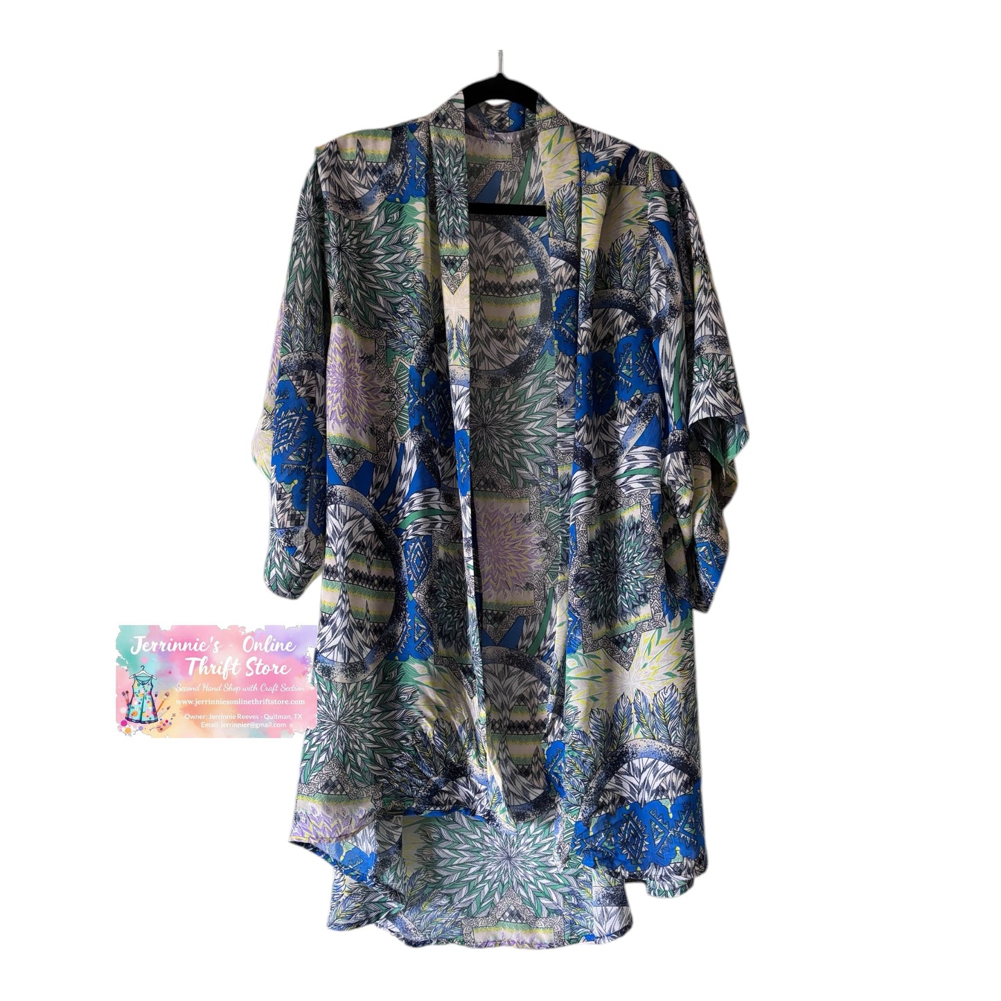 Valerie Stevens Floral Print Kimono Wrap