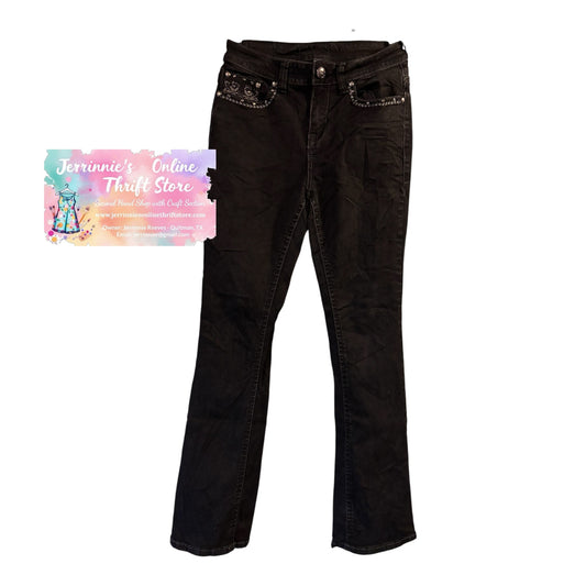 Lamasini Rhinestone Embellished Bootcut Jeans – Size 7