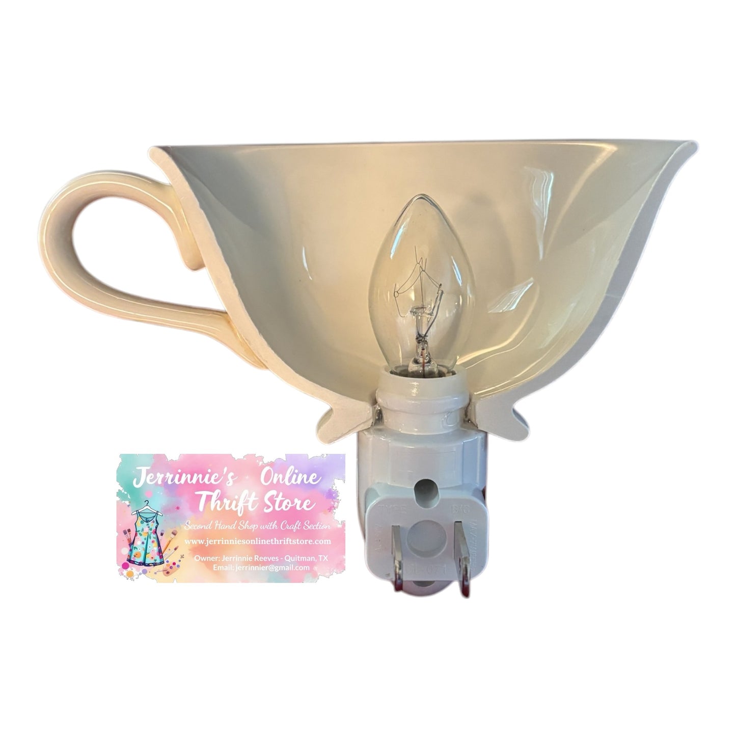 Vintage Taylor Smith Silver Tea Cup Night Light