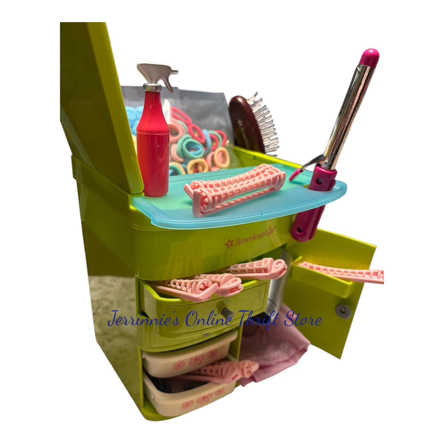 American Girl Salon Center Caddy and Accessories