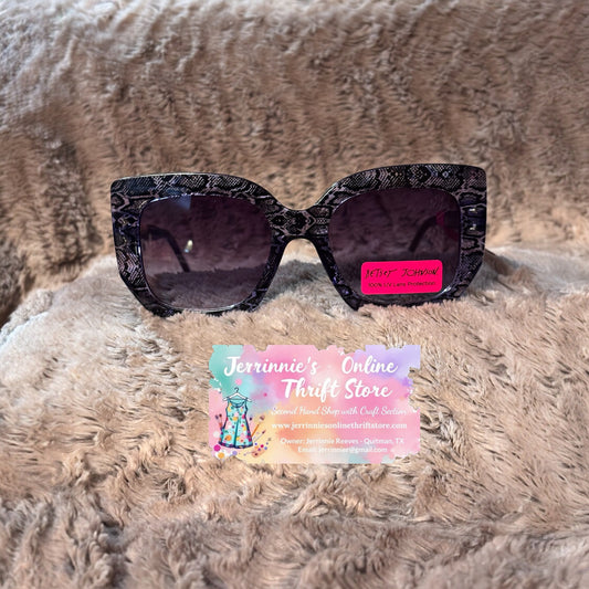 Betsey Johnson Oversized Sunglasses with Snakeskin Pattern