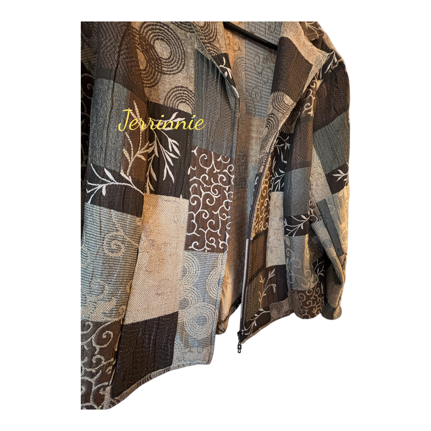 Dressbarn Vintage Quilt Patch Jacket