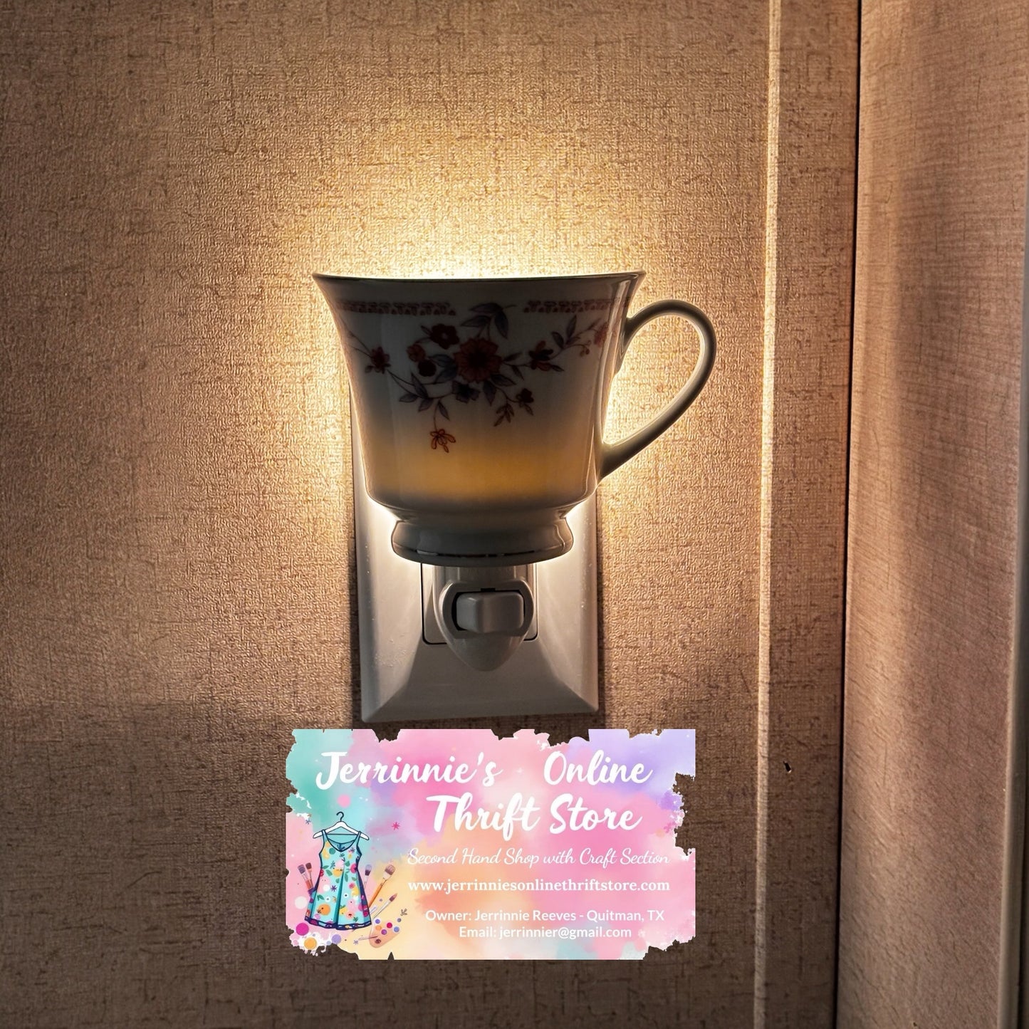 Vintage Handcrafted Tea Cup Night Light Sheffield