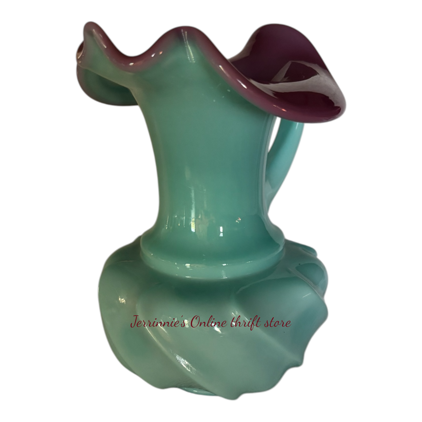 Fenton Cased Glass Pitcher