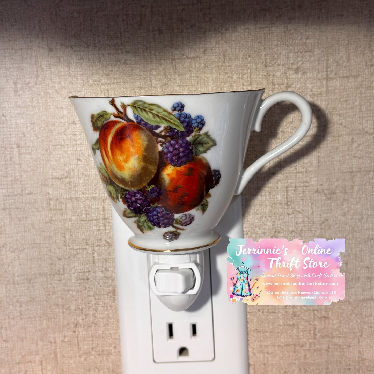 Vintage Bavarian Handcrafted Teacup Night Light