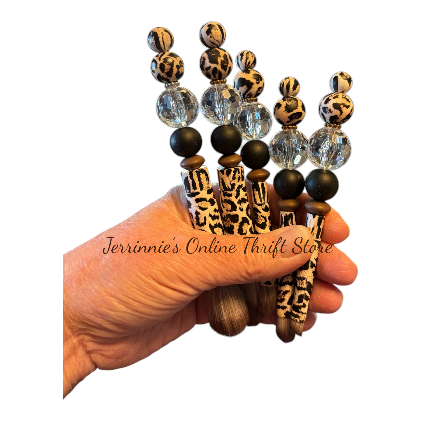 Leopard Bling Makeup Brush Set D - Custom Design