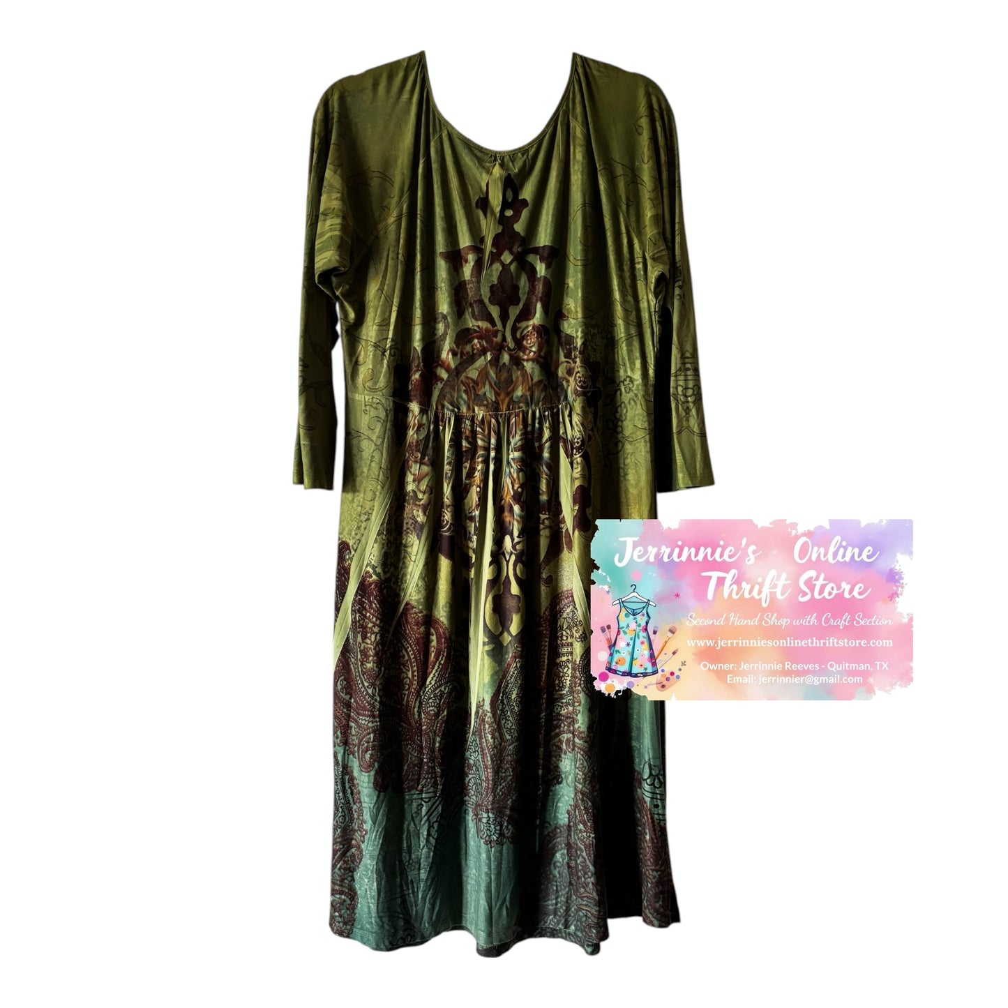 One World Paisley Print Dress XL