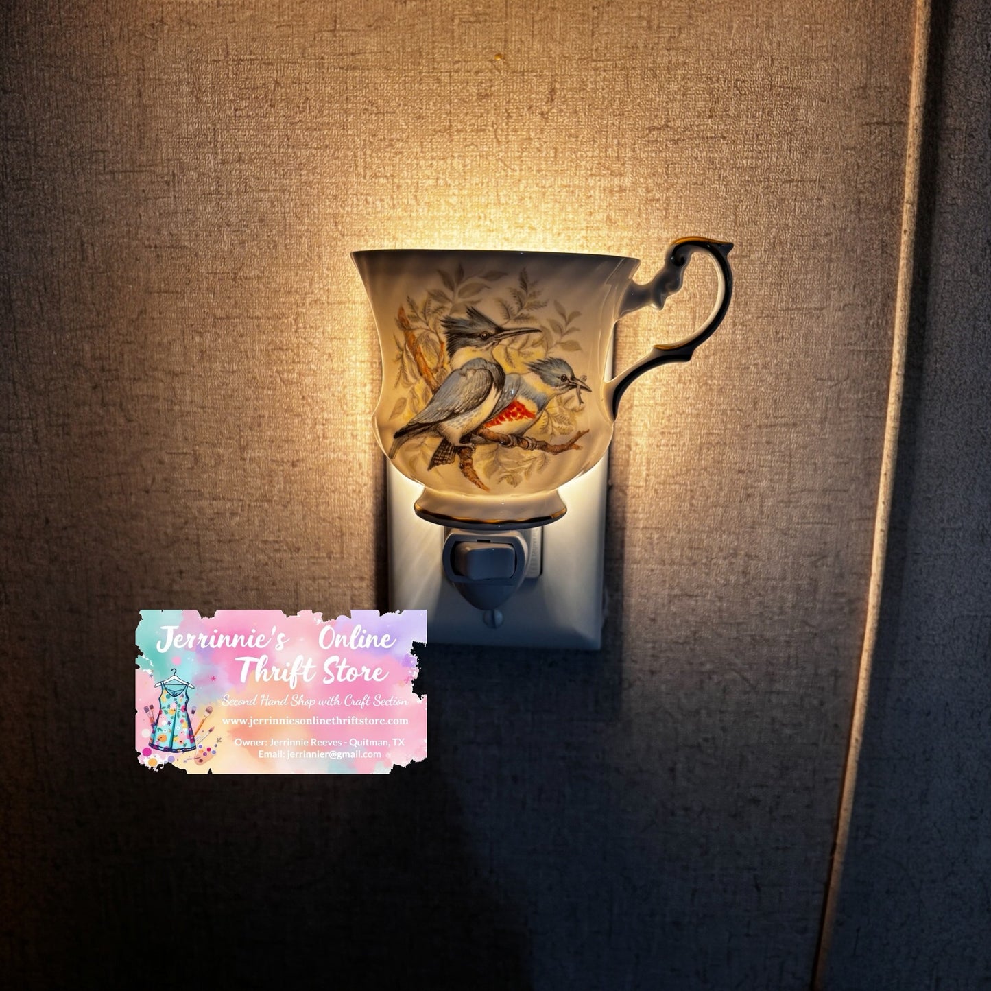 Rosina Queens Kingfisher Tea Cup Night Light