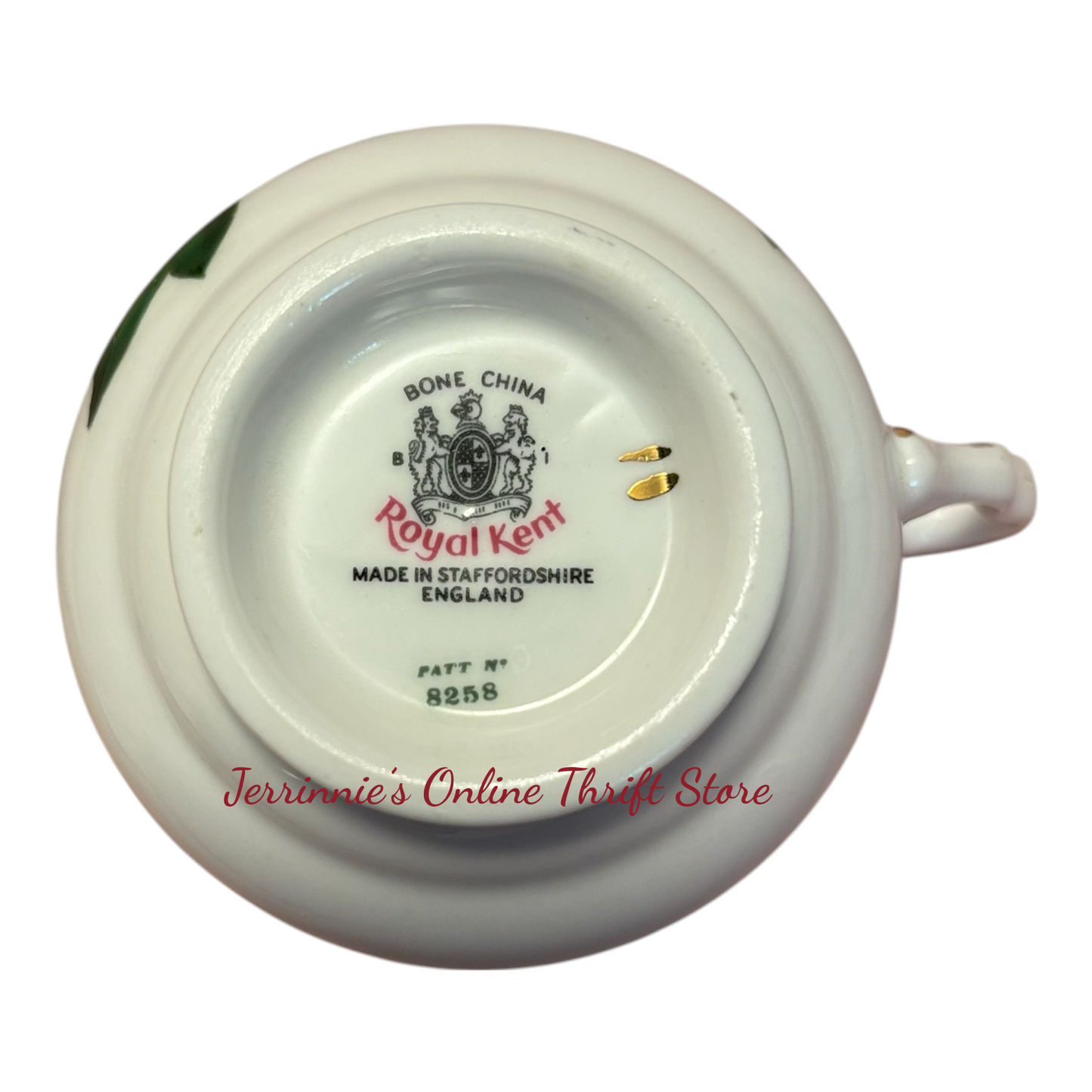 Royal Kent Bone China Tea Cup and Saucer Grape Leaves