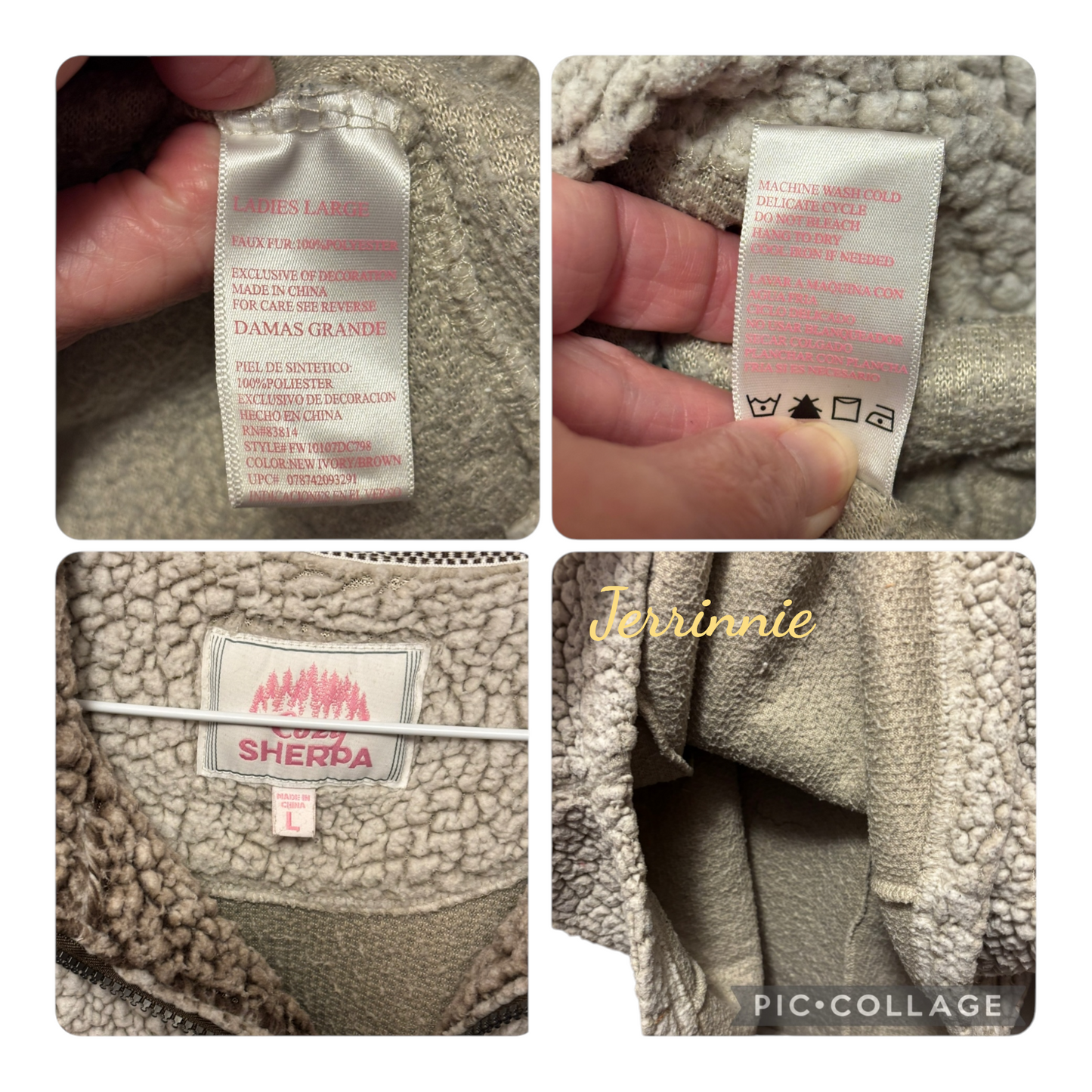 Cozy Sherpa Pullover Quarter Zip Size Large