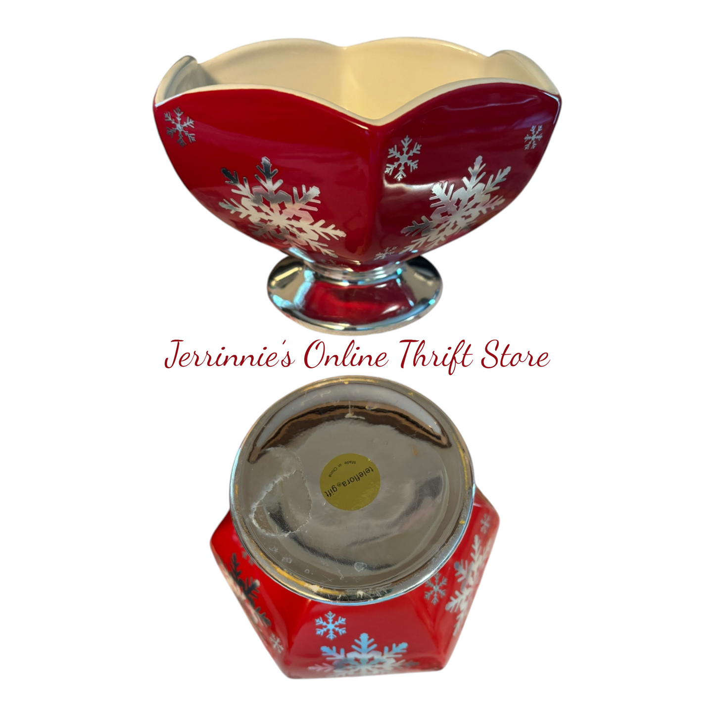 Teleflora Red Floral Bowl