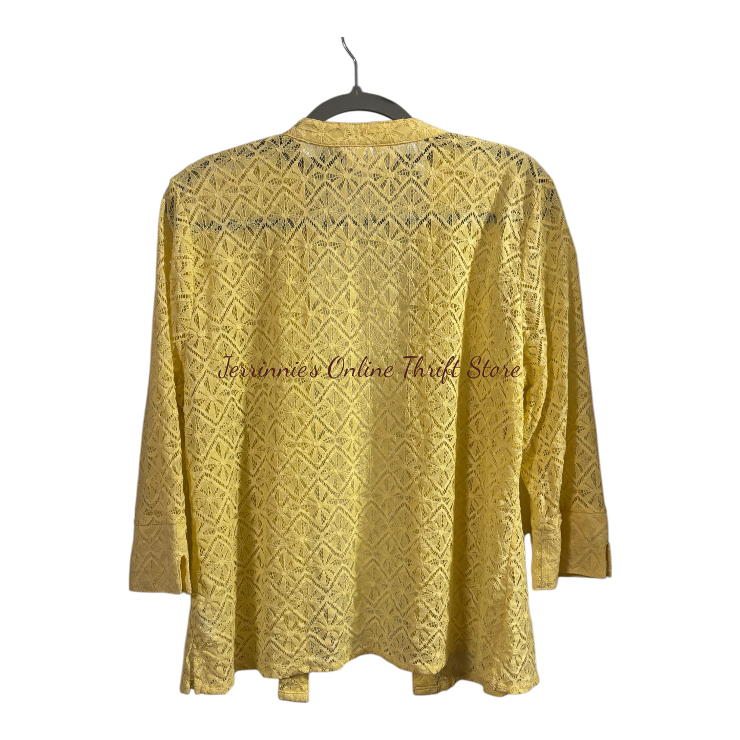 REBECCA MALONE Women's Sheer Yellow Top