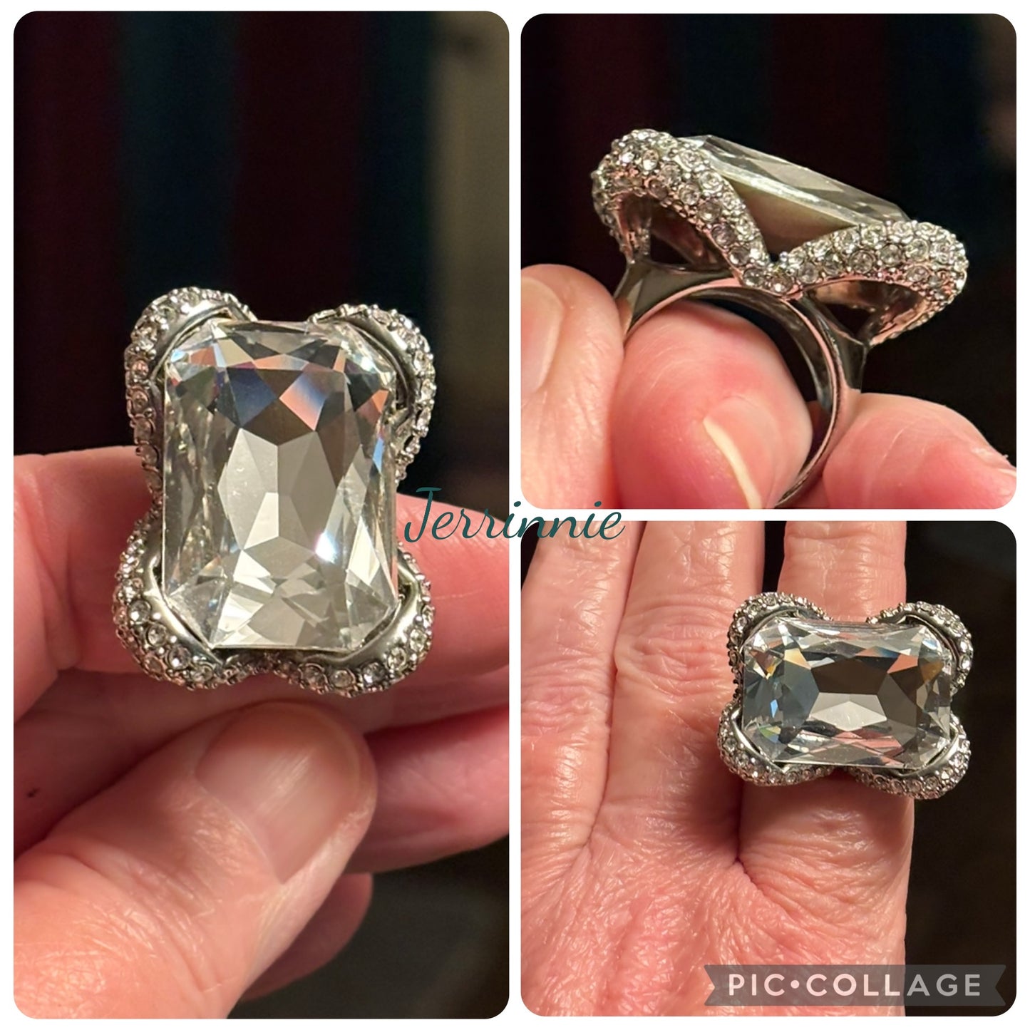 Oversized Ring Silver Plated Ring