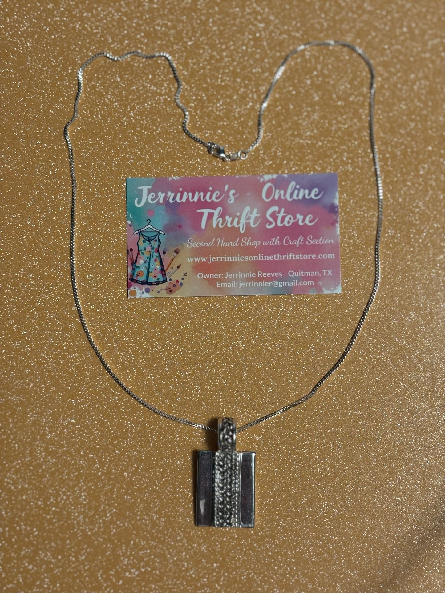 Braided Design Men's Dog Tag Pendant Necklace