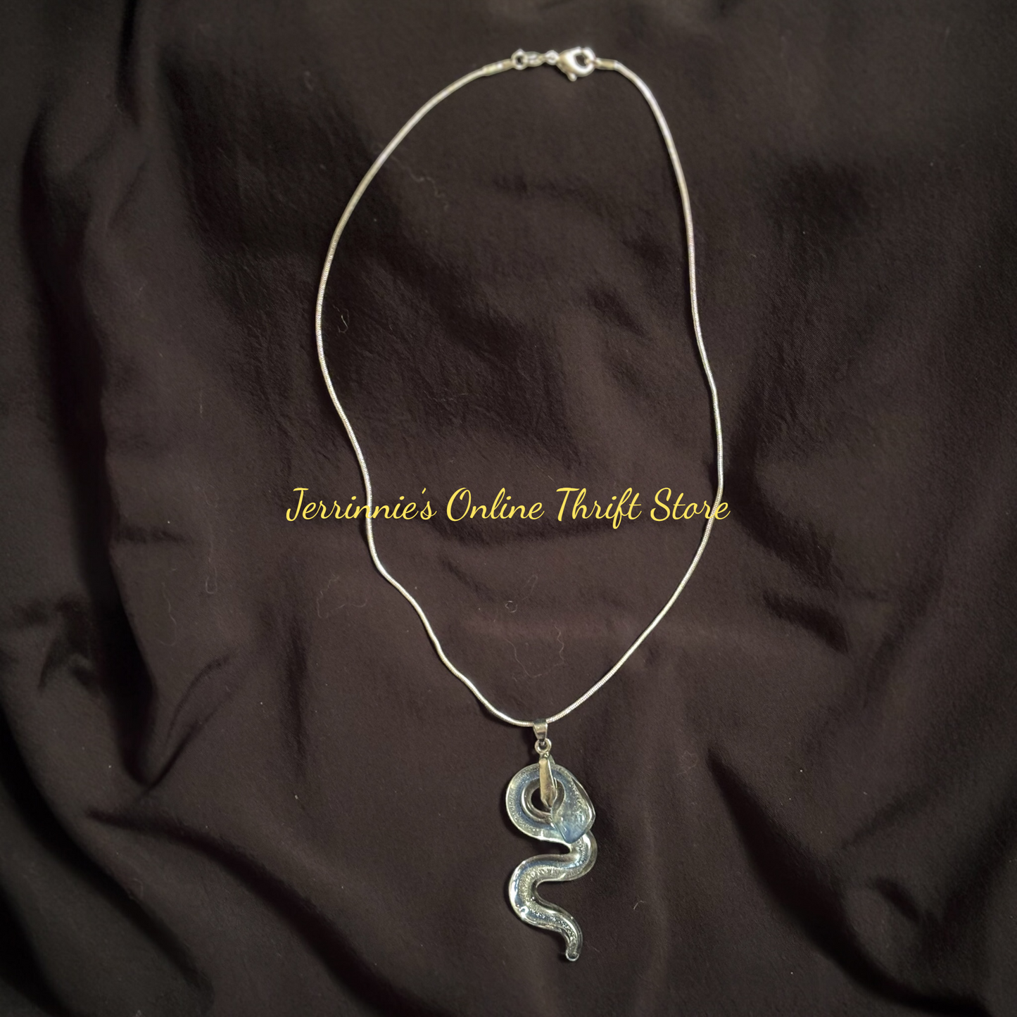 Snake Blown Glass Pendant