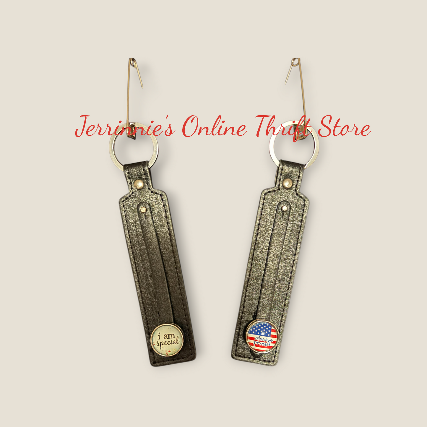 Leather Key Chain with a Snap Button