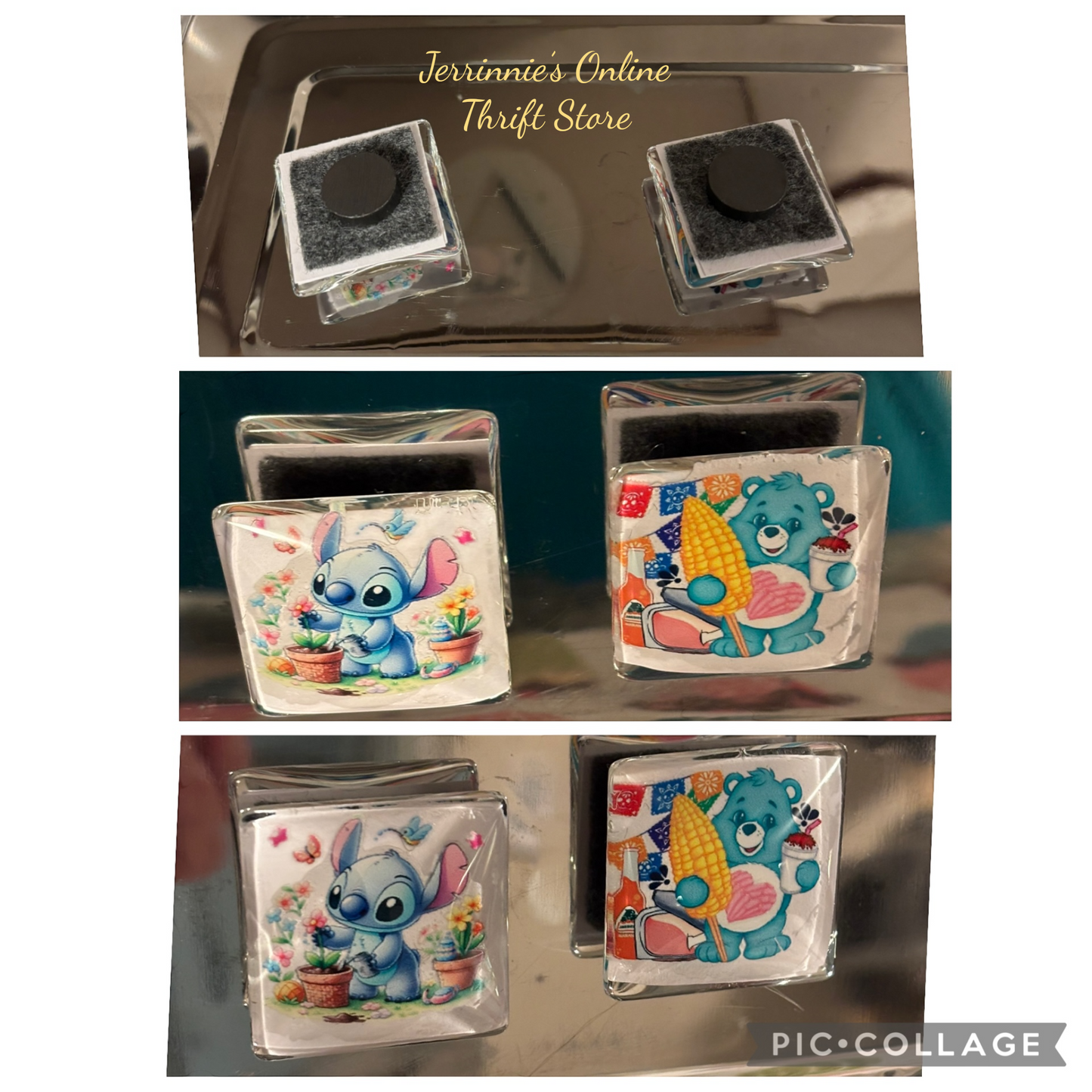 Handcrafted Porcelain Magnets Set of 2