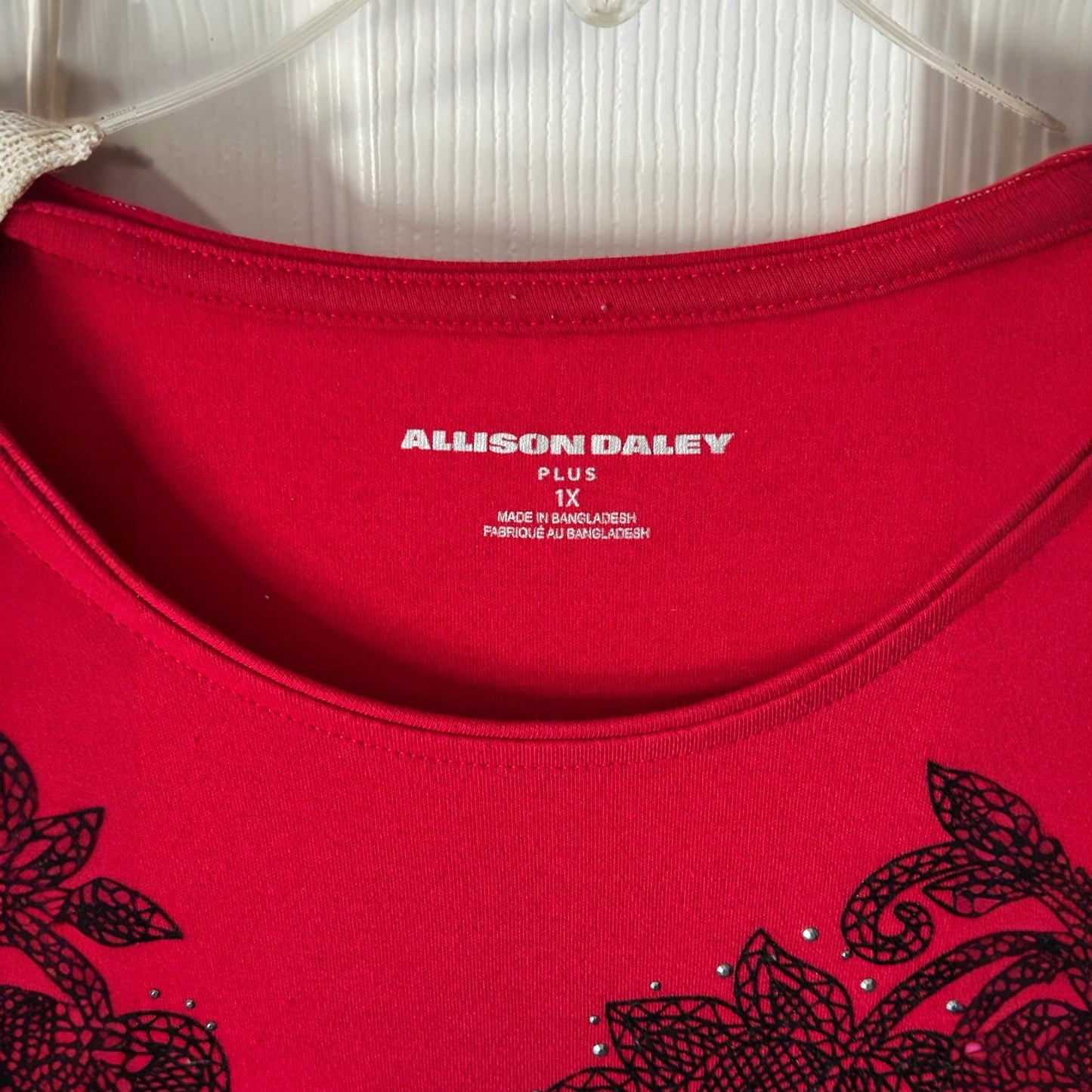 Allison Daley Women's Red Blouse Size 1X Plus