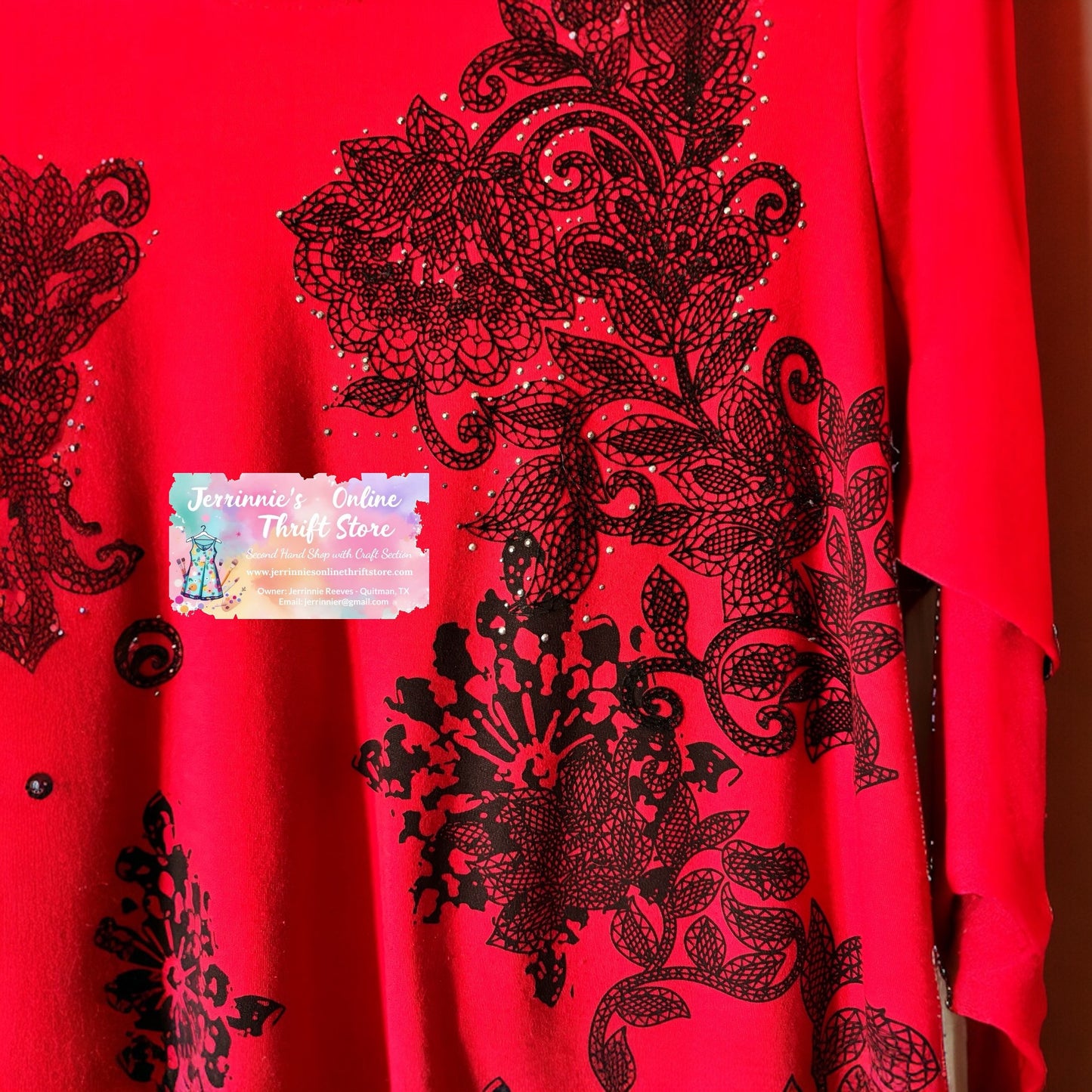 Allison Daley Women's Red Blouse Size 1X Plus