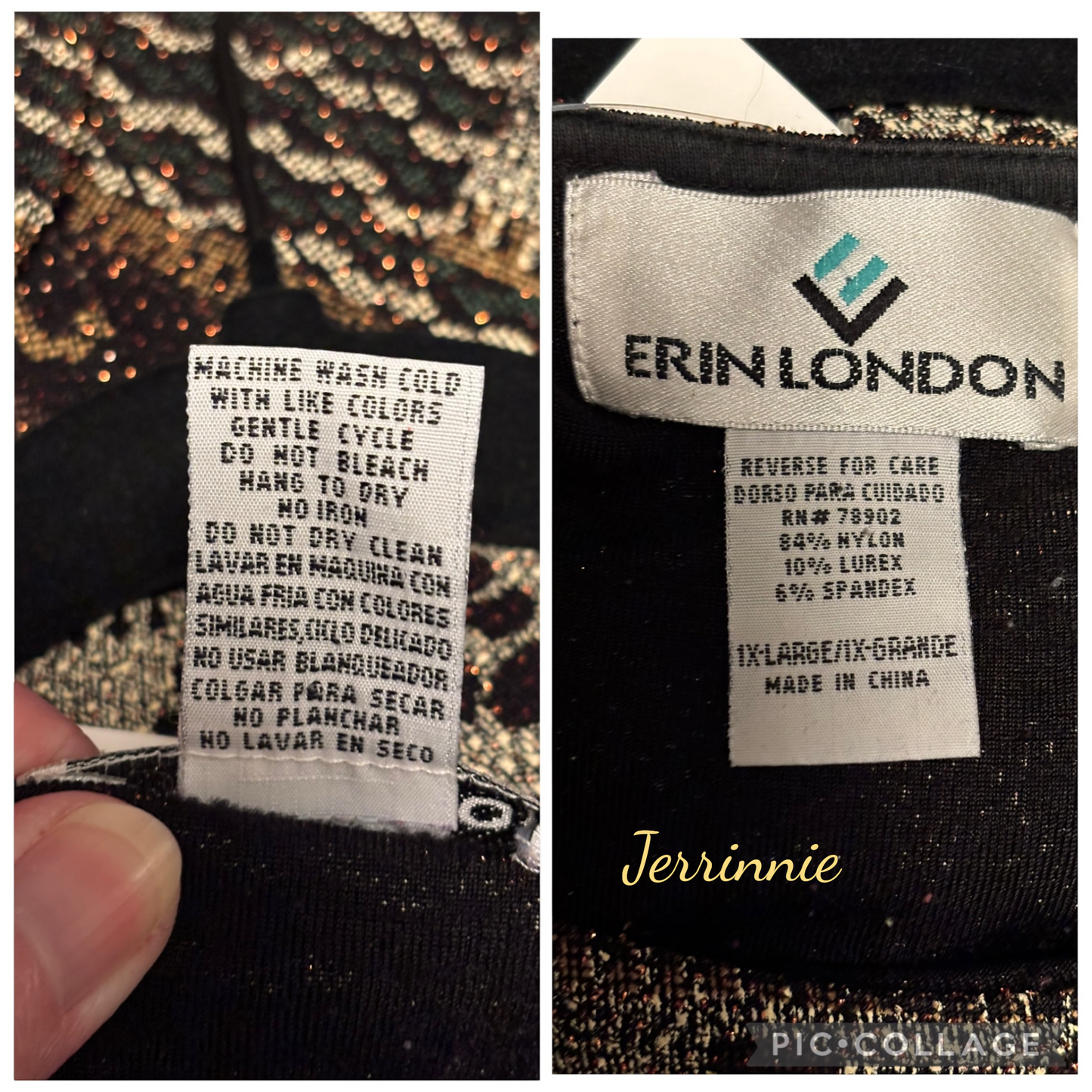 Erin London Women's Long Sleeve Top Size XL