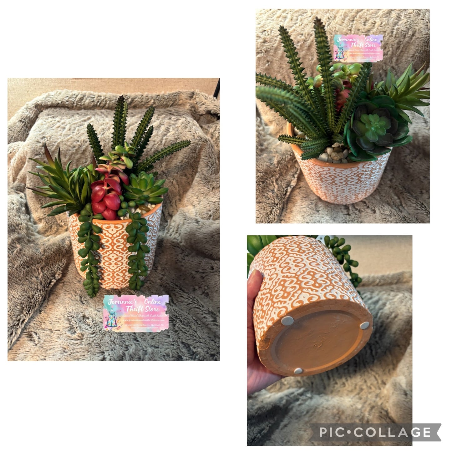 Artificial Plants In Pots Sold in Lot of Three