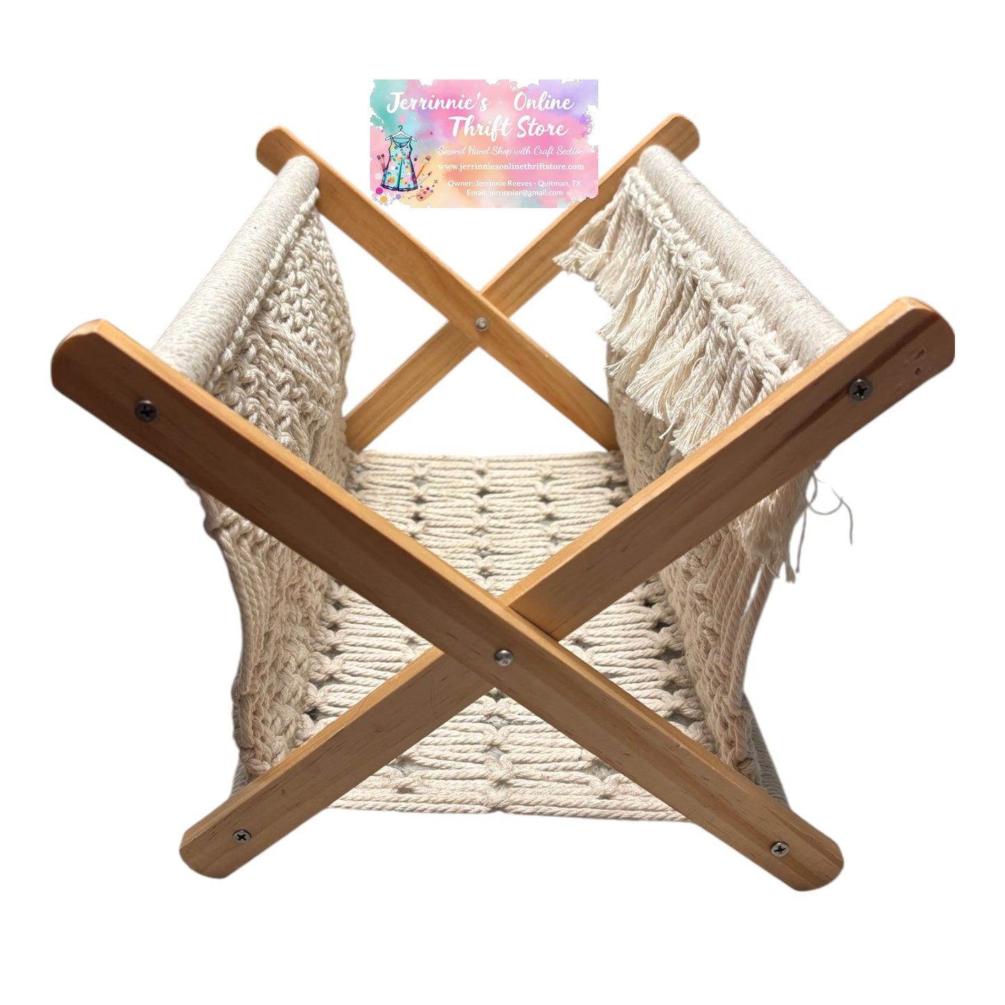 Mkono Macrame Magazine Rack and Two Mirror's