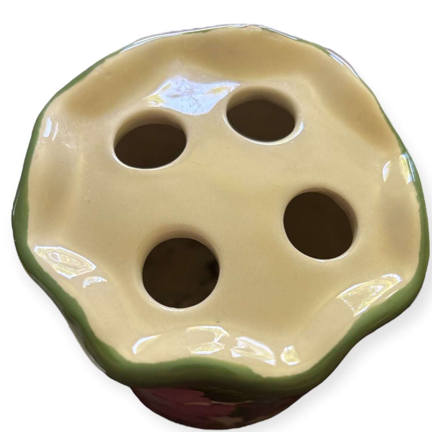 Vintage Ceramic Floral Bathroom Set