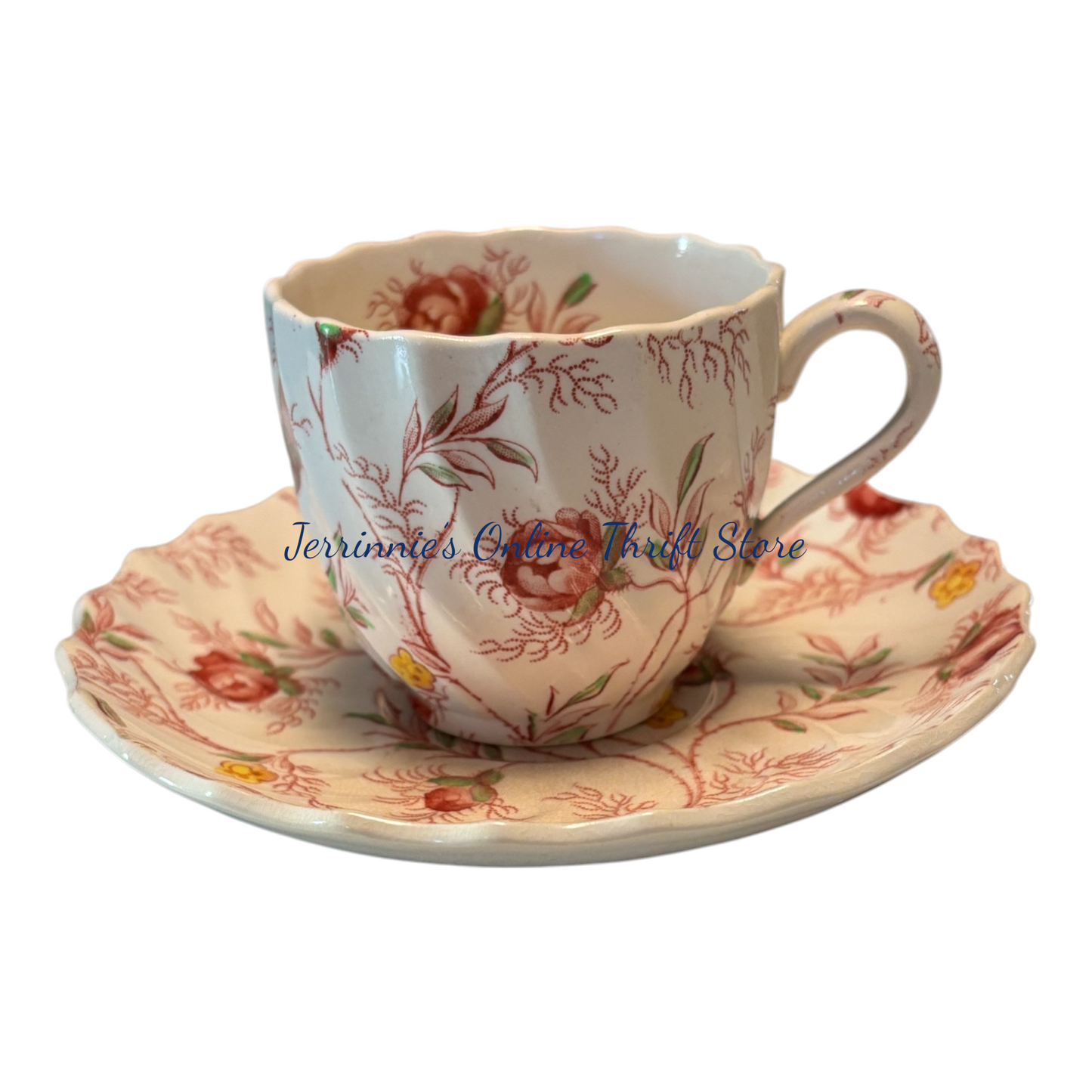 Vintage Spode Copeland Rosebud Chintz Teacup and Saucer set