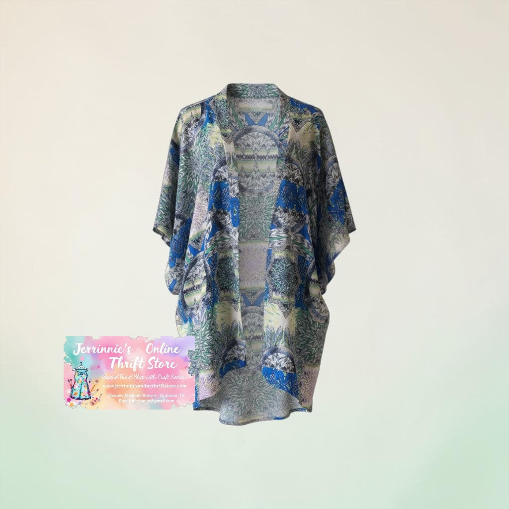Valerie Stevens Floral Print Kimono Wrap