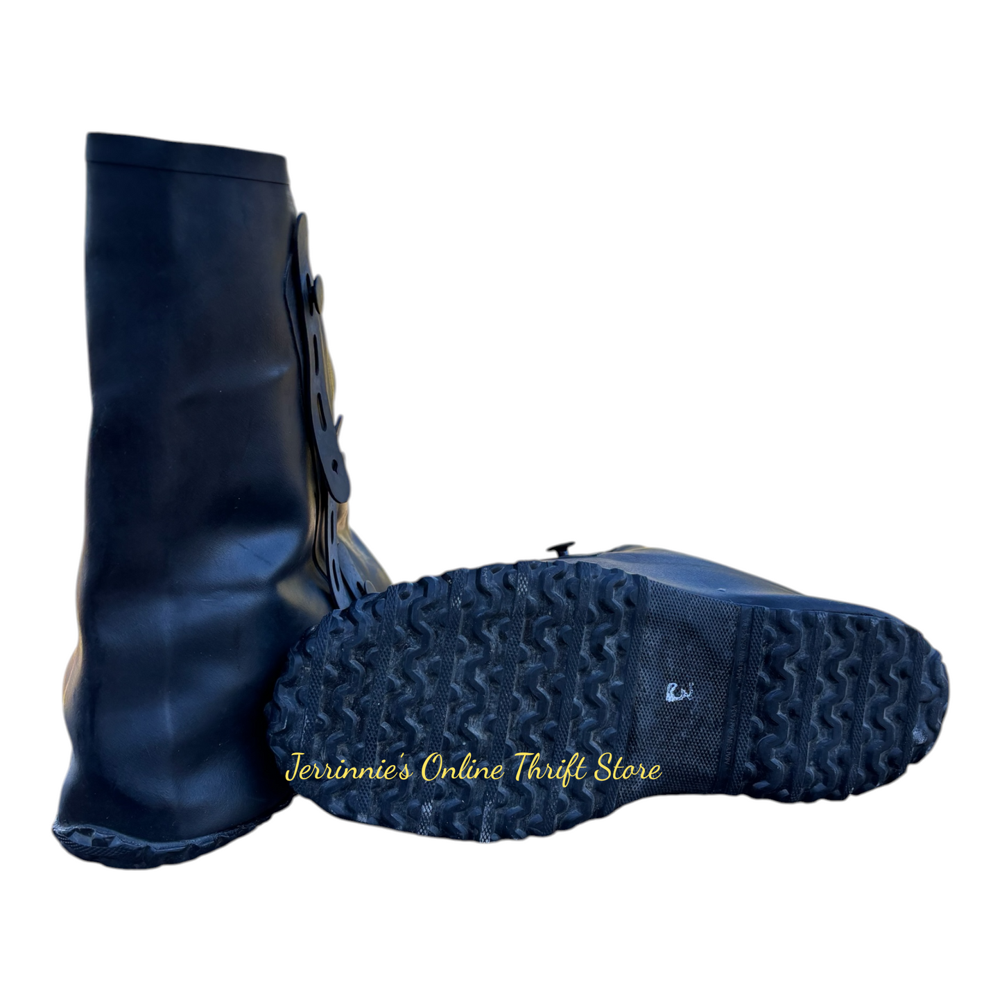 Black Rubber Military Overboots