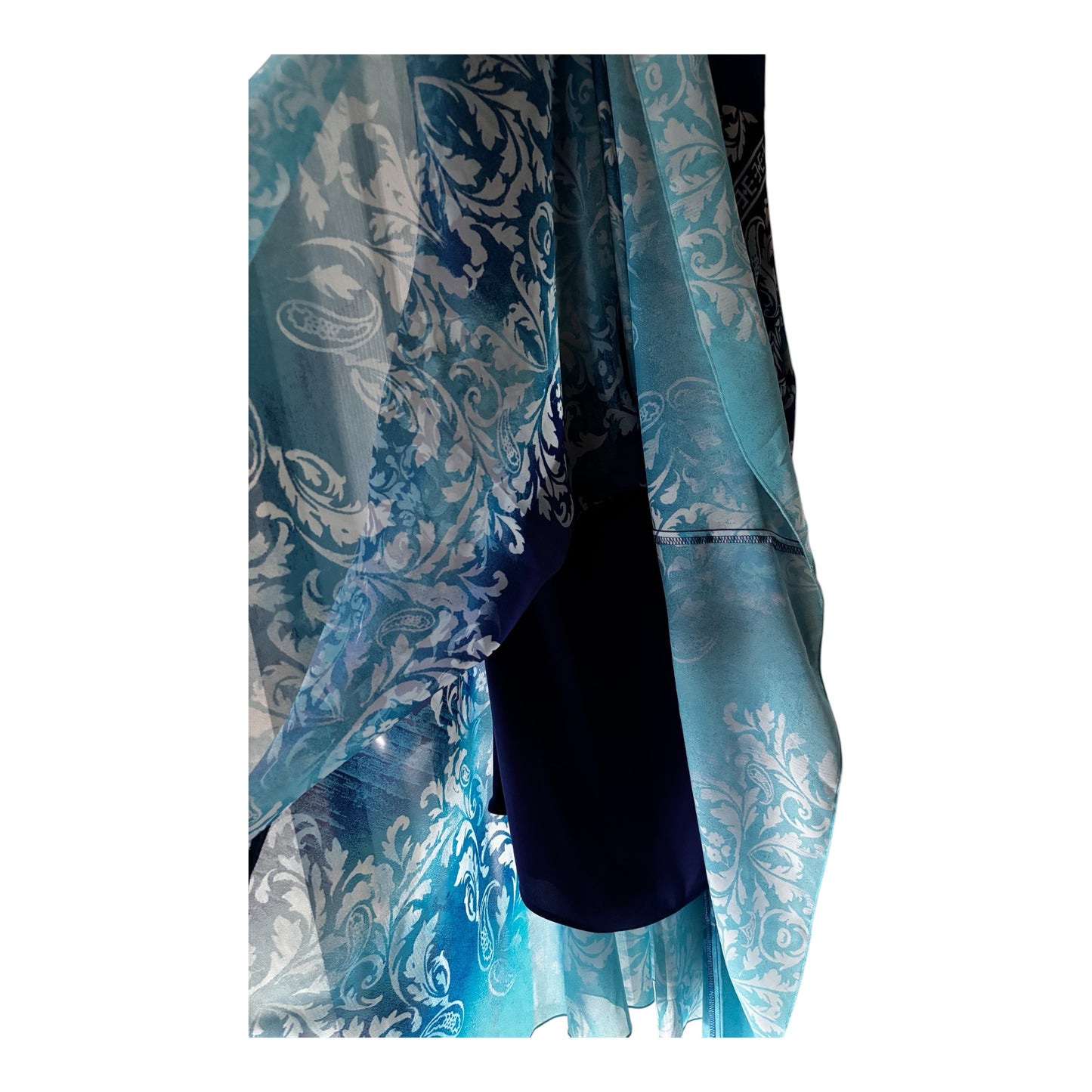 Rabbit Rabbit Rabbit Designs Navy Teal Ombré Baroque Dress – Size 6 – NWT