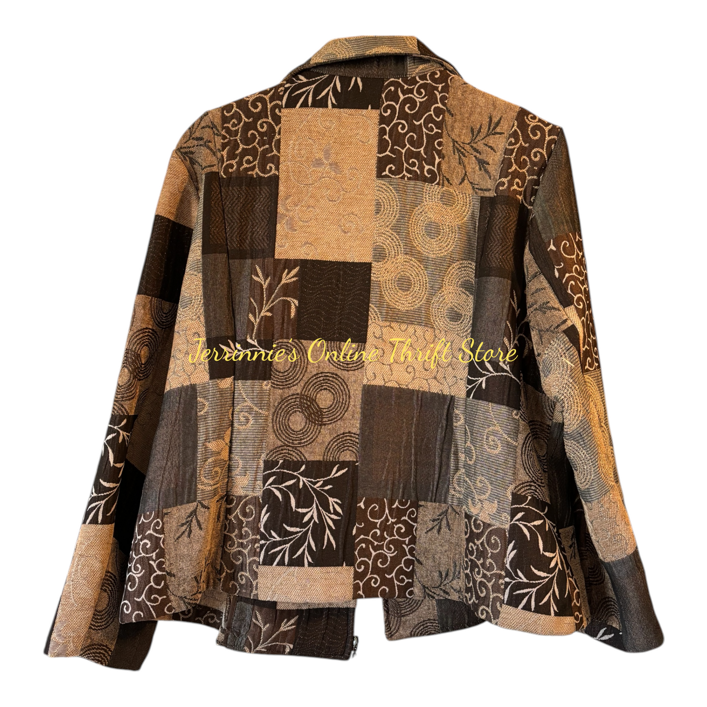 Dressbarn Vintage Quilt Patch Jacket