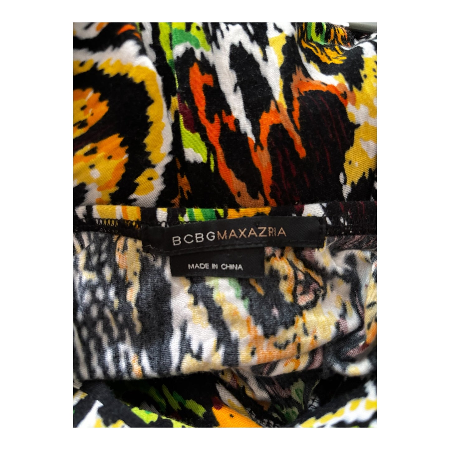 BCBGMaxAzria Peacock Print Maxi Slip Dress