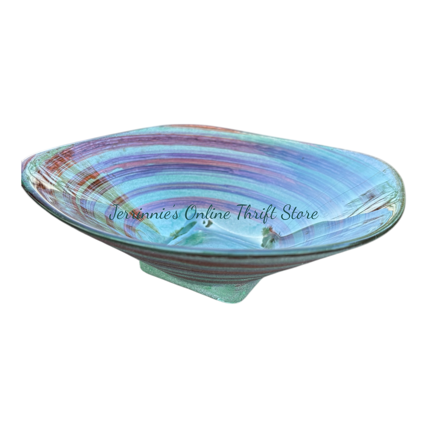 Hand-Blown Art Glass Bowl