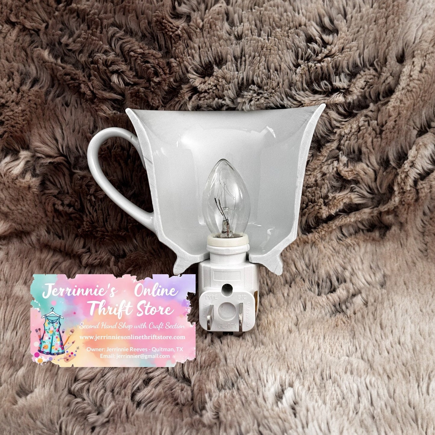 Vintage Handcrafted Tea Cup Night Light Sheffield