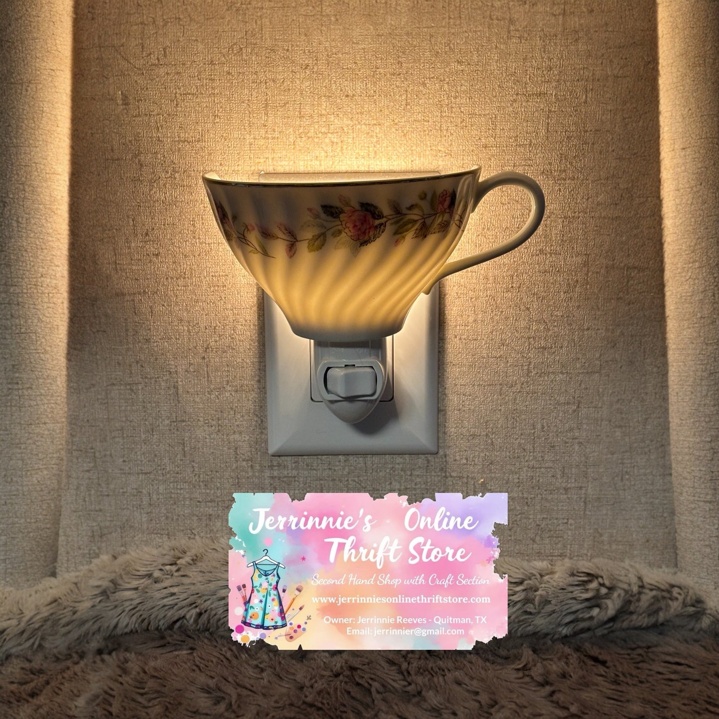 Vintage Creative Fine China No. 2345 Tea Cup Night Light