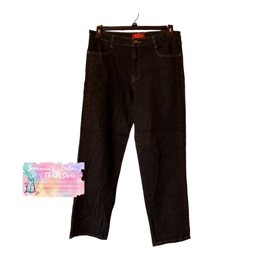 Cos Jeans Dark Wash Embroidered Pocket Jeans – Size 10P