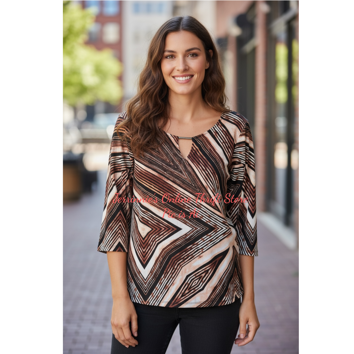 Dana Buchman Multi Color Blouse