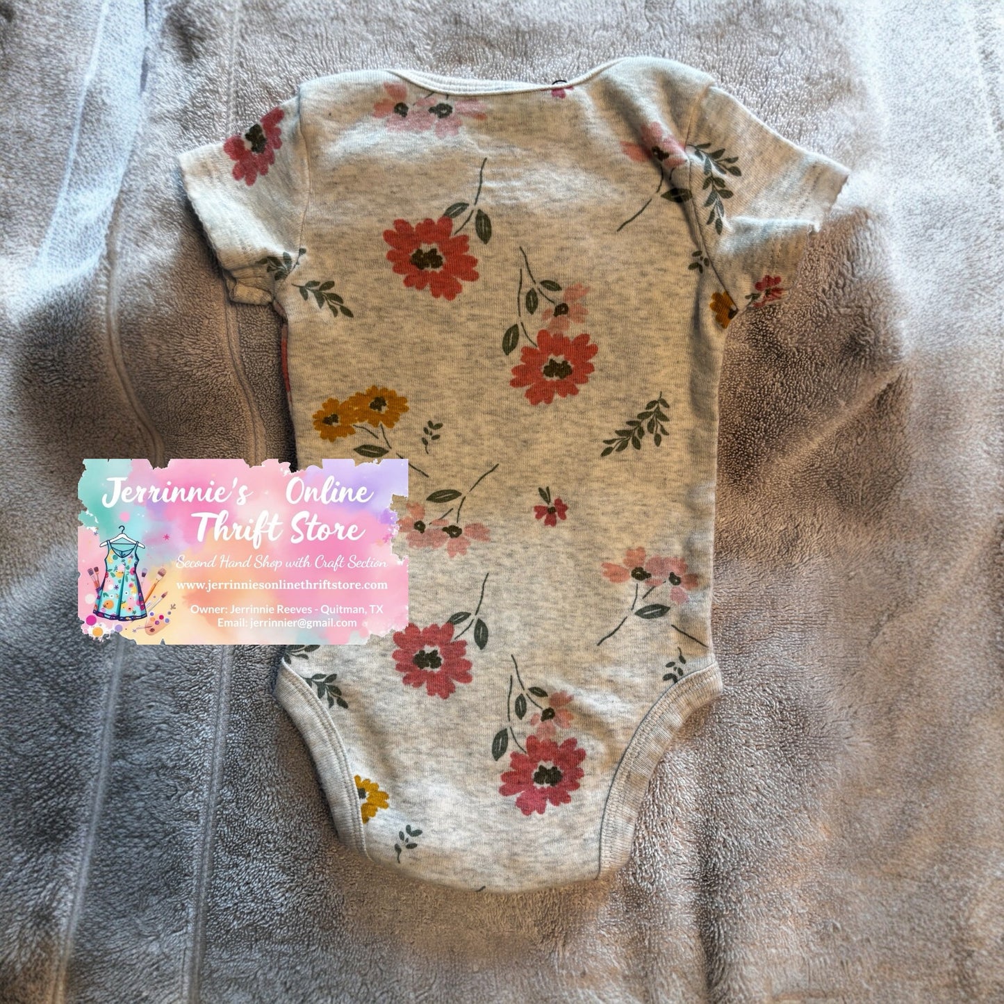 Child of Mine by Carter's Floral Onesie 0-3M