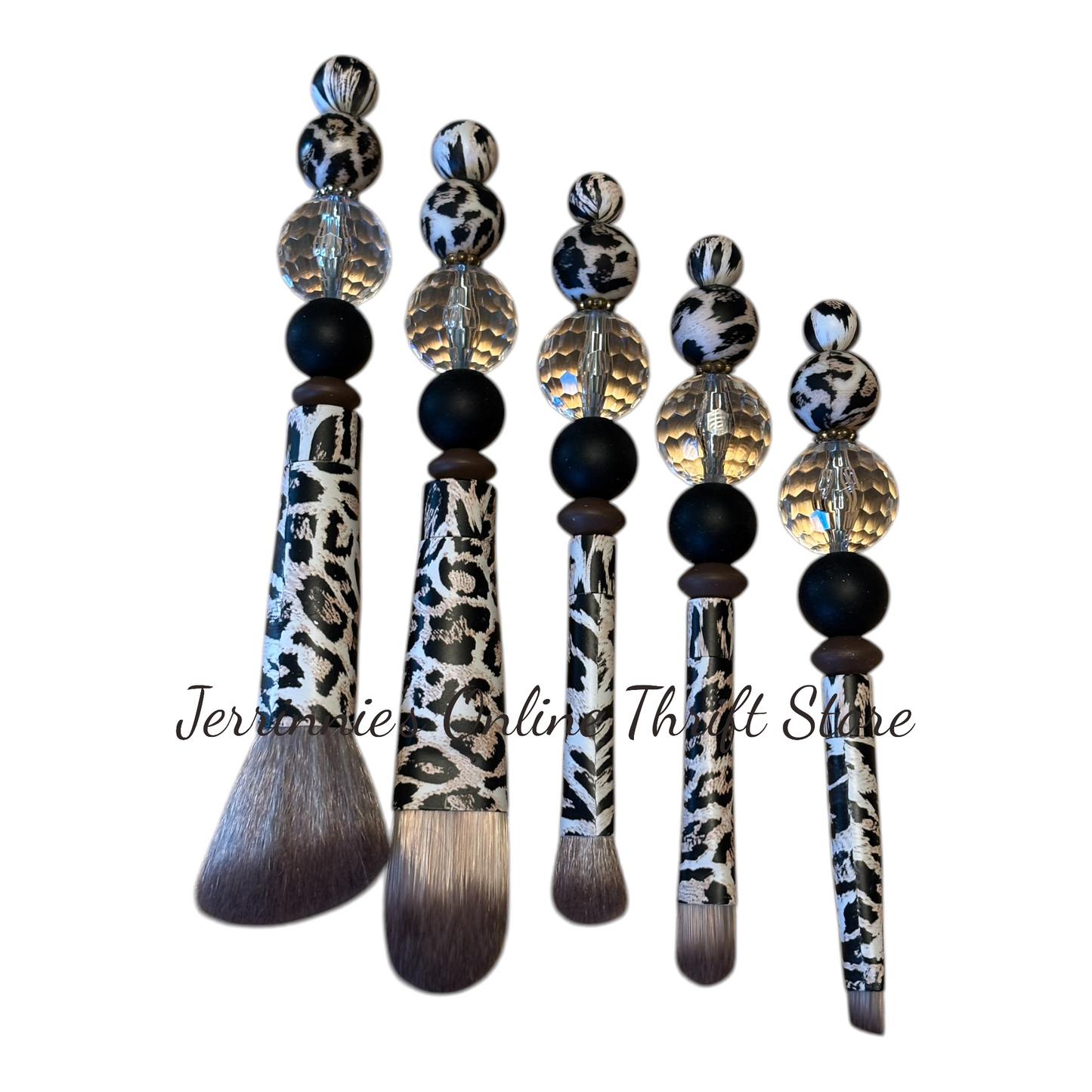 Leopard Bling Makeup Brush Set D - Custom Design