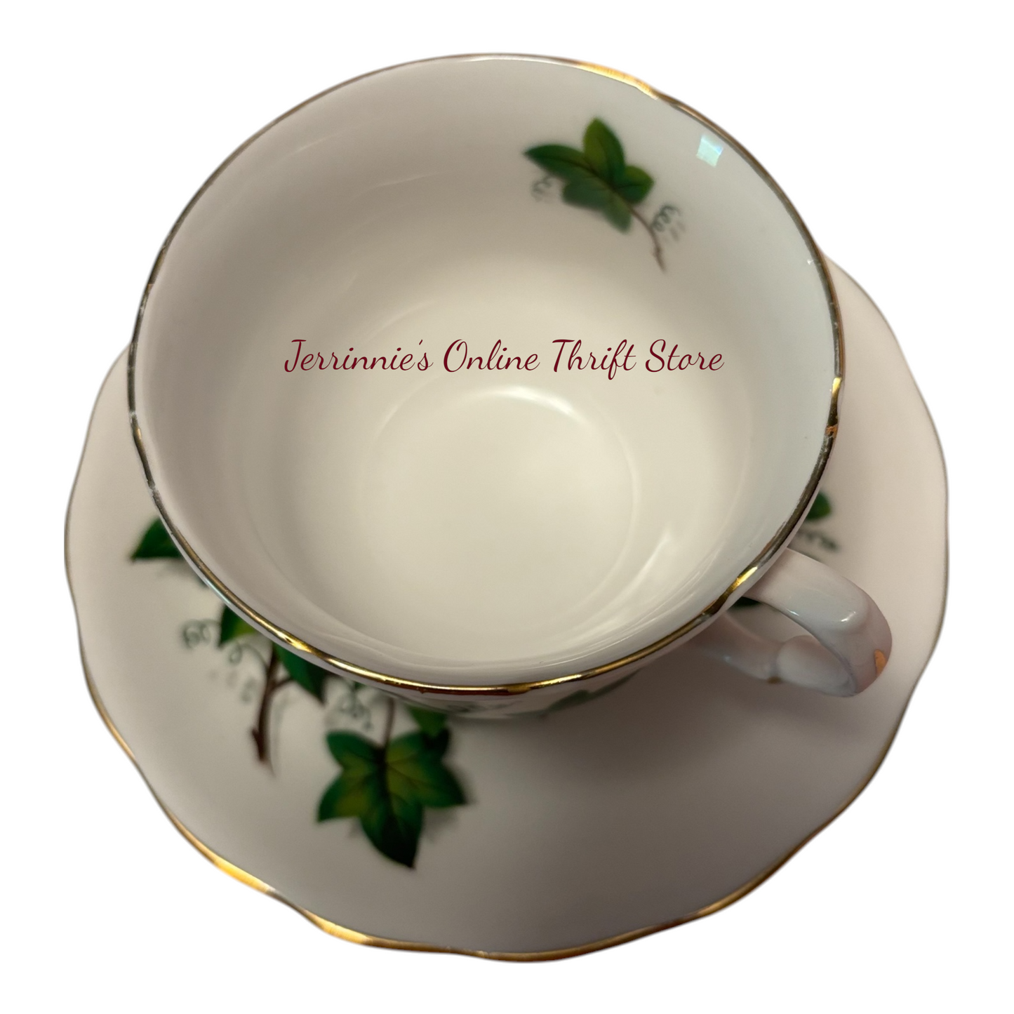 Royal Kent Bone China Tea Cup and Saucer Grape Leaves