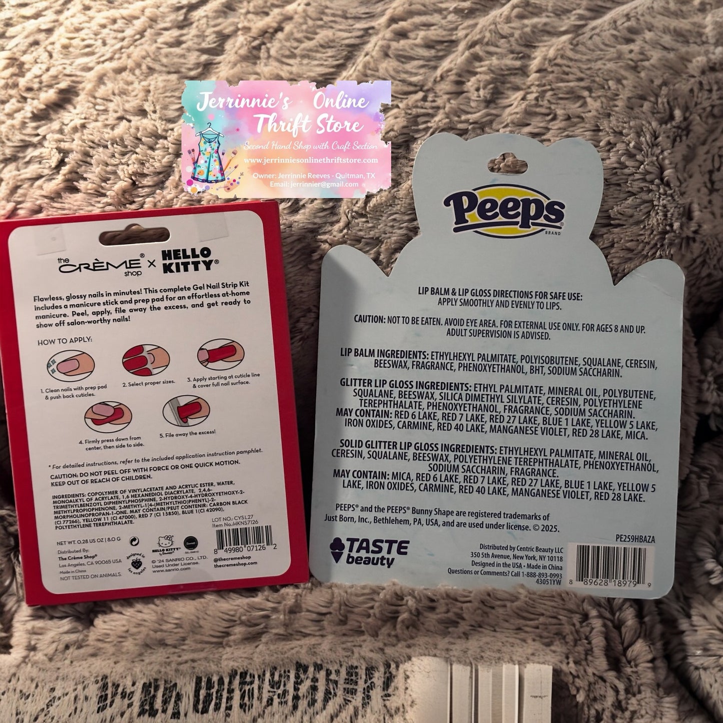 Peeps Lip Set and Gel Nail Strips Sets