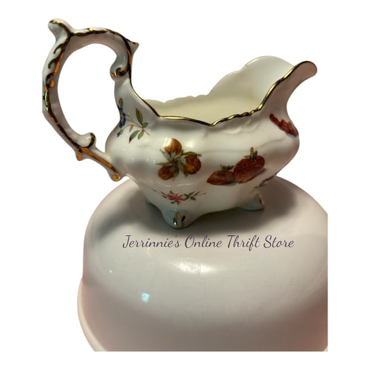 Hammersley Creamer With Fruit and Nut Pattern
