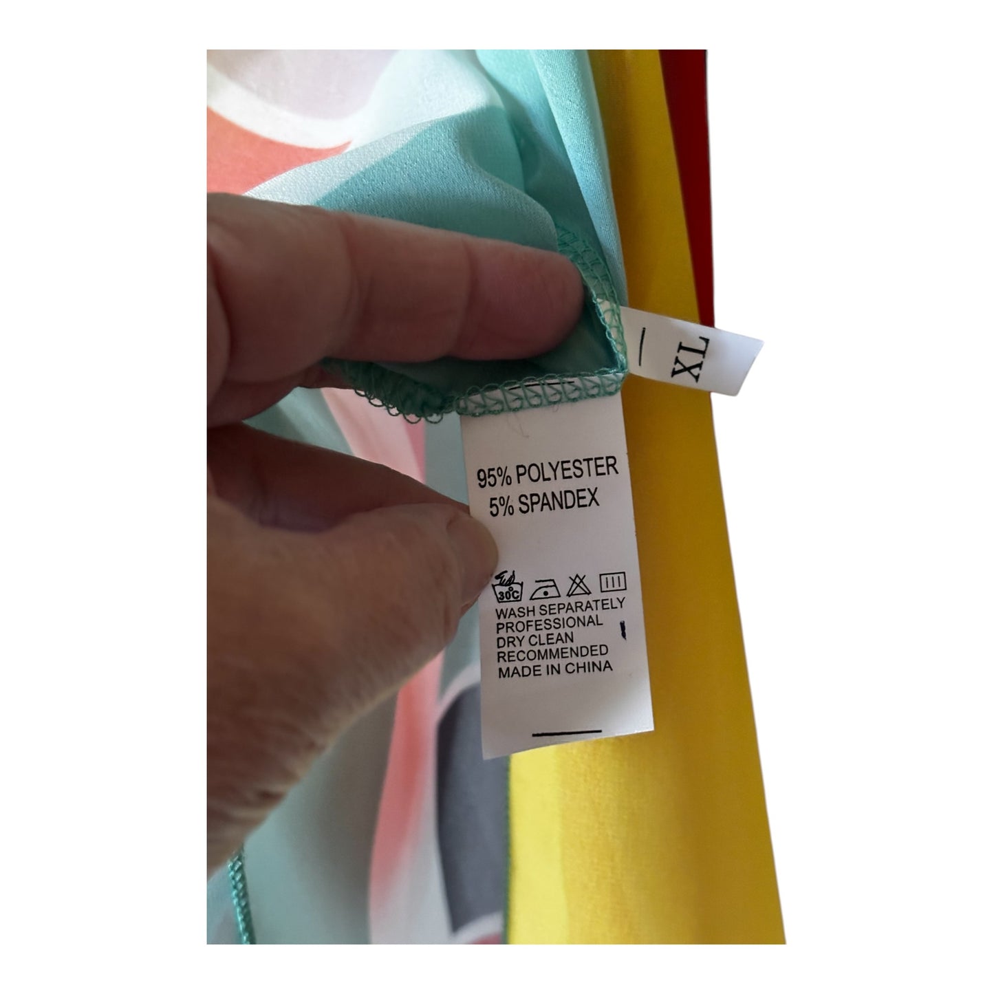 Colorblock Geometric Kaftan Poncho Top – Size XL