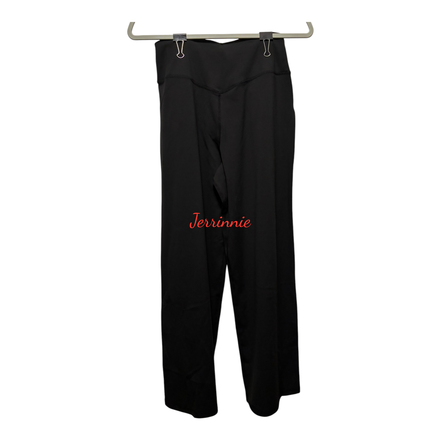 ESOFT Women's Large Active High-Rise Wide Leg Pants Yoga Pockets Black